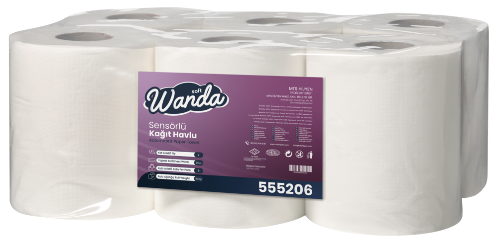 Wandasoft Sensörlü / Fotoselli Kağıt Havlu 5 Kg